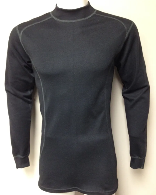PXP Long Sleeve Sport Cut Top Black w/ Grey Stitching